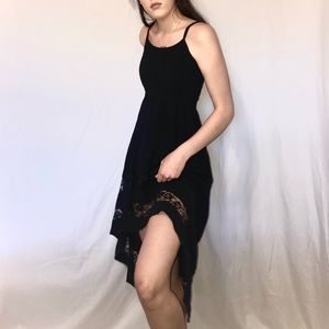 XHILARATION black lace high-low dress!